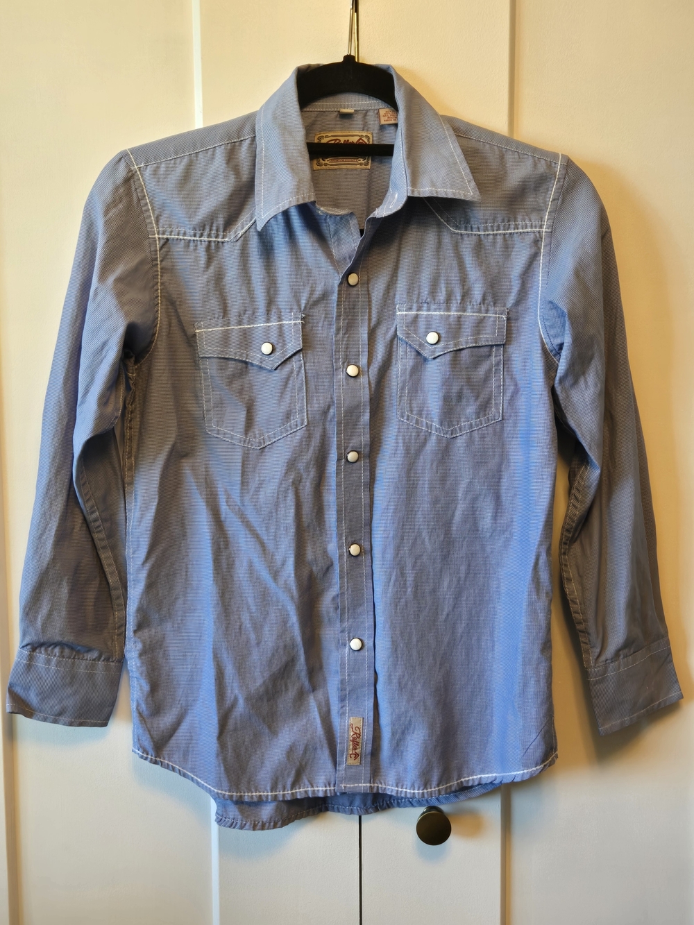 Light Blue Kids' Button-Down Western Shirt